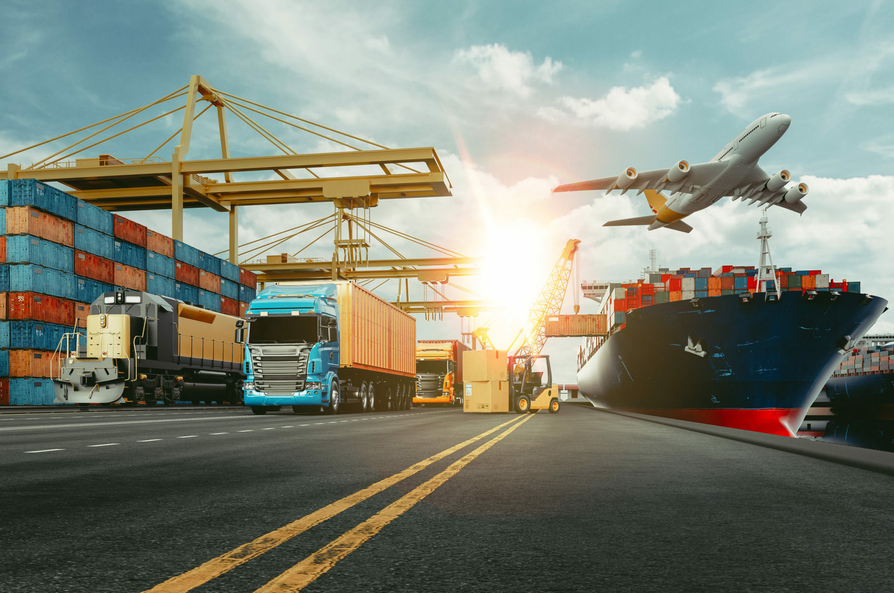 Freight forwarding services illustration